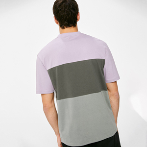 Venta al por mayor nuevo diseño de lujo de calidad 100% algodón de ajuste holgado de marca en blanco hombres camiseta de gran tamaño - Product Image 3