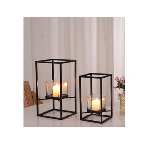 Porte-bougie en métal minimaliste moderne pour bougies chauffe-plat, bougies coniques et bougies piliers, idéal pour la décoration de la maison, du bureau ou de la chambre à coucher - Product Image 2