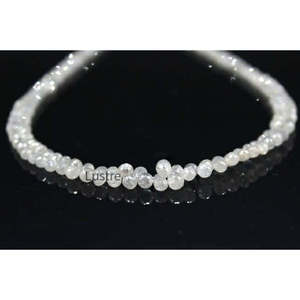 Cuentas de Diamante Briolette Blancas Naturales de 2.5-3.5 mm, Forma de Lágrima, Cuentas de Piedras Preciosas de Lujo - Product Image 3