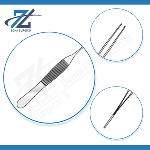 Fórceps de disección Adson de 127mm, dentado, fórceps de agarre de tejido de precisión, acero inoxidable quirúrgico, instrumento de punta fina - Product Image 4