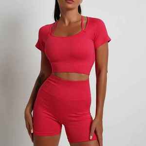Conjunto de Yoga de talla grande para mujer con logotipo personalizado de alta calidad, ropa de gimnasio, chándal que incluye Sujetador deportivo transpirable, encaje, Fitness, sólido - Product Image 4