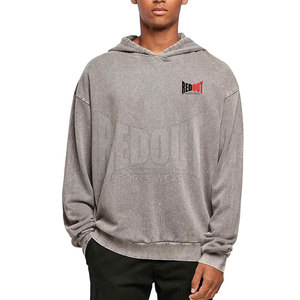 Ropa de Moda de Talla Grande, Sudaderas con Lavado Ácido, Ropa de Invierno, Color Sólido, Impresión de Logotipo Personalizada, Sudaderas con Lavado Ácido - Product Image 2