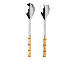 Ensemble de couverts cuillère en laiton avec poignée en bambou dernière cuillère à dîner artisanat haut taille de poignée personnalisée - Product Image 4