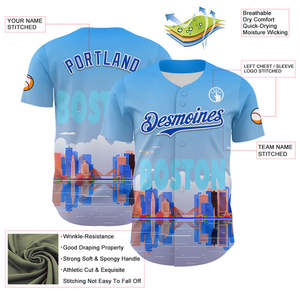 Wholesale <b>baseball</b> <b>jersey</b> authentic <b>bulk</b> supplier breathable moisture resistant lightweight durable stitching design for clubs - Product Image 3