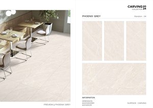 Carreaux de porcelaine émaillée polie de style moderne de 600x1200mm avec finition sculptée Carreau de porcelaine rustique pour sol de toilette de salle de bain - Product Image 3