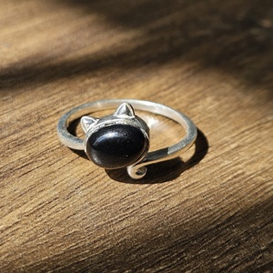 Anillo de Plata de Ley 925 Muy Popular, Estilo Religioso, con Ónice Negro Ovalado, para Compromisos, Bodas, Fiestas y Aniversarios - Product Image 5