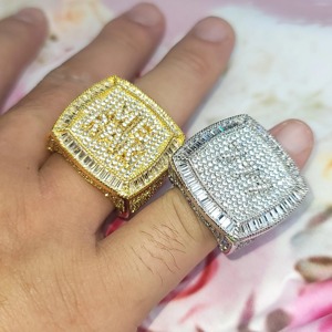 Anillo de moissanita para hombre de Plata de Ley 925 personalizado LL Iced Out VVS Hiphop Ajuste de bisel de corte brillante redondo IGI certificado 15 gramos - Product Image 3