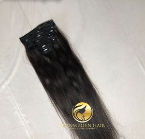 ผมต่อแบบหนีบผม7นิ้วทำจากผมคนอินเดียบริสุทธิ์24 "แบบไม่ผ่านกระบวนการ - Product Image 4