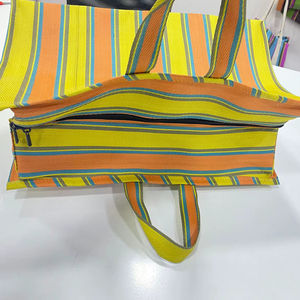 Sacs à provisions rayés PP tissés réutilisables écologiques Métier à tisser en plastique polypropylène nylon recyclé durable fabriqué en Inde-en vrac - Product Image 1