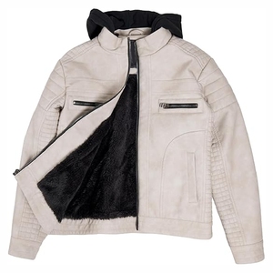 New 2025 Hot Selling OEM Customized Outdoor Vintage Waterproof Men's Leather Jacket Stand Front Windproof Thick <b>Winter</b> Design - Product Image 1