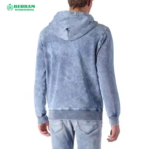 Sweat-shirt à capuche unisexe avec logo personnalisé, impression sérigraphique, impression numérique, impression en relief, fermeture éclair, 100% coton, molleton/tissu éponge français - Product Image 4