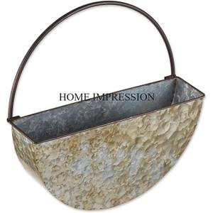 Maceta galvanizada decorativa de Metal de diseño personalizado, juego decorativo para el hogar y el jardín de 3 macetas con asa a precio barato - Product Image 5