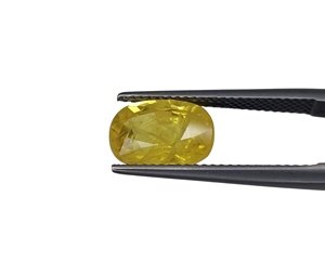 100% naturel chauffé jaune saphir ovale coupe fine qualité 4.61 carat bague taille septembre pierre de naissance pour la fabrication de bague et pendentif - Product Image 2