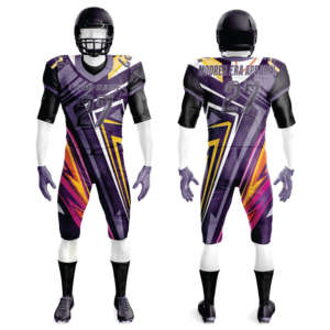 Uniformes duraderos de fútbol americano con sublimación de material genuino ODM y OEM, juegos de sarga de aparejos de poliéster 100% - Product Image 4