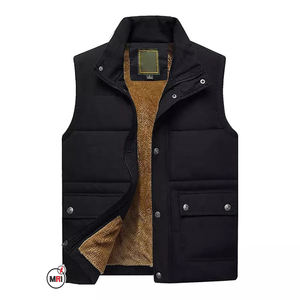 High Quality OEM Cotton Customized 100% Polyester Outerwear with Front Pocket Warm <b>Fleece</b> Jacket for <b>Women's</b> <b>Vests</b> & Waistcoats - Product Image 1