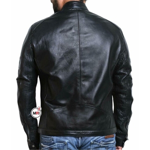 Meilleure qualité vestes en cuir PU hommes col montant veste à glissière toutes les couleurs tailles saison d'hiver personnalisable flambant neuf en gros - Product Image 4