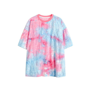 Camiseta Tie Dye sin cuello para mujer-Ecológico y secado rápido Tallas y colores personalizables Precios al por mayor - Product Image 1