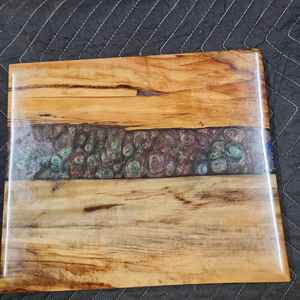 Tabla de queso Irregular de madera y resina más vendida y cuchillo, plato de charcutería para servir tabla de queso de madera, tabla de cortar de Bambú - Product Image 5