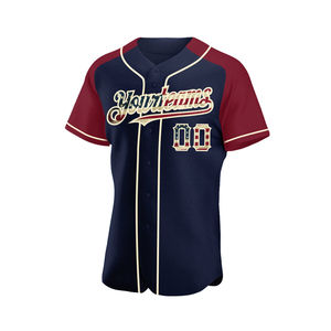 Vente en gros Maillot de baseball pour jeunes de l'équipe américaine personnalisé Meilleure qualité Service OEM Respirant Polyester Mesh Broderie Imprimé Design - Product Image 6