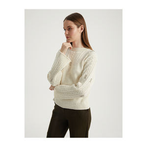 Pull en laine mélangée pour femme BGN, broderie de pierres - Turquie - Product Image 5