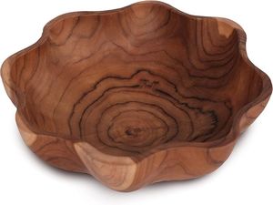 Cuenco de madera profundo para colecciones de vajilla con estilo con un diseño simple hecho a mano - Product Image 6