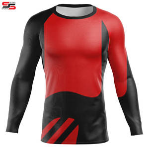 Promotion Sublimation Printed Spandex Bjj <b>Men</b> <b>Compression</b> <b>Shirt</b> Top Long Sleeve Sports Baselayer Running Dry Rash Guard - Product Image 4