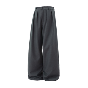 Casual <b>Mens</b> Baggy <b>Trousers</b> Wide Leg <b>Elastic</b> Waist Pants Streetwear Style OEM ODM Supplier - Product Image 2