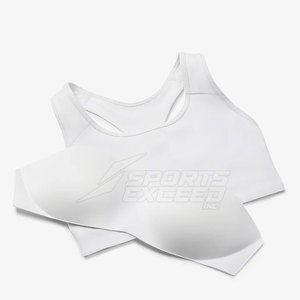 Precio al por mayor: Sujetador deportivo transpirable de alta sujeción con logo frontal de Spandex/Nylon para mujer, ideal para gimnasio y fitness, hecho en Pakistán. - Product Image 6
