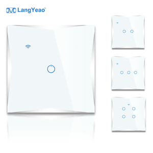 Langyeao thông minh Apple HomeKit EU Anh 1/2/3/4 băng đảng Alexa Google điều khiển bằng giọng nói Wifi điều khiển thông minh tường chuyển đổi cảm ứng Bảng điều chỉnh - Product Image 2
