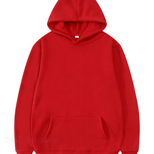 Sweat à capuche tendance en polaire respirant avec poche pour un confort hivernal, unisexe, mélange polyester/coton, design brodé perlé, numérique - Product Image 1