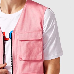 Transpirable al por mayor logotipo impreso personalizado hombres chaleco Multi bolsillos sin mangas verano ropa exterior Cargo chaqueta chaleco - Product Image 4