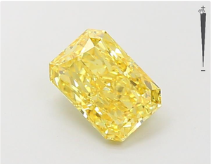 Aniva Colección de 1ct 2ct 3ct HPHT Lab Grown Diamonds Fancy Yellow Color IGI Certified Rectangular Shape Diamantes sueltos - Product Image 1