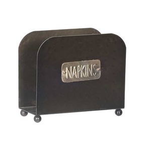 Boîte à mouchoirs rectangulaire en ABS faite à la main de luxe en acier inoxydable plaqué noir étanche accessoires décoratifs pour la maison pour le stockage des repas - Product Image 1