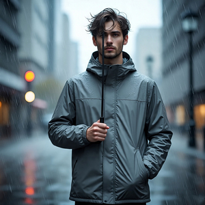 Chaqueta cortavientos con capucha para hombre, chaquetas cortavientos de nailon para senderismo de montaña personalizadas, ropa de calle para niños, abrigo de lluvia para hombre - Product Image 4