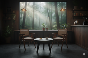 Table basse en bois pétrifié naturel écologique artisanale - Meubles de salon modernes - Product Image 6