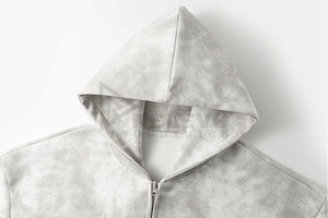 OEM Wholesale Streetwear Men's Full <b>Zip</b> up High Quality 100% Cotton Winter Fleece <b>Pocket</b> Waterproof <b>Hoodie</b> Drop Shoulder - Product Image 5