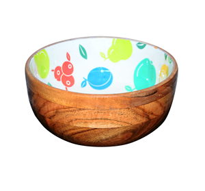 Acacia Wood Flat Bowl 6 Top Selling Salad Bowl Platter Customized Size Made In India - Product Image 2
