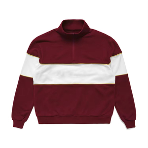 Camiseta de polo clásica para hombre con manga larga, media cremallera y logotipo frontal para correr o ropa informal - Product Image 6