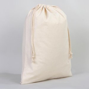 Natural Large Cotton <b>Drawstring</b> <b>Pouch</b> 16x20 Organic Favor Gift Bag Embroidery Logo Screen Dust Customizable for Promotions - Product Image 2