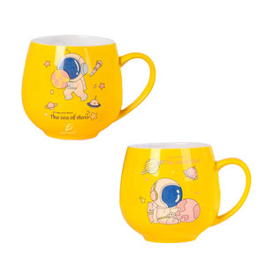 Tazza in Ceramica con Disegni di Astronauti, Capacità 400ml/600ml, Adatta al Microonde, Regalo Aziendale, ODM con Cucchiaio Incluso - Product Image 2
