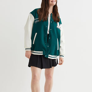 2023 nueva chaqueta de Hip Hop Letterman totalmente personalizada bordado universitario ropa informal impermeable chaqueta de Bombardero a prueba de viento - Product Image 2