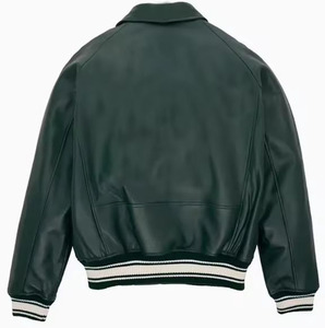 Fabricant OEM, veste de baseball varsity de haute qualité pour hommes, pour broderie personnalisée, manches en cuir - Product Image 5