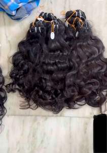 Meilleure offre Cheveux humains indiens frisés naturels bruts Pas cher Remy Donneur unique Double trame Double cuticules dessinées Extensions de cheveux alignés - Product Image 4