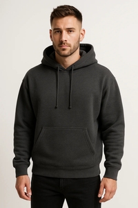 Sudaderas con capucha en blanco de algodón liso de gran tamaño personalizadas de invierno para hombre, sudaderas con capucha y sudadera Unisex, tela suave y cómoda de alta calidad - Product Image 3