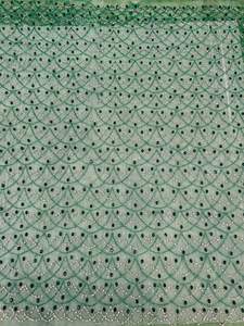 Meilleur prix 100% Polyester tissu perlé de luxe avec Zircon fait à la main fournisseur indien vêtements faisant tissé et motif de maille - Product Image 2