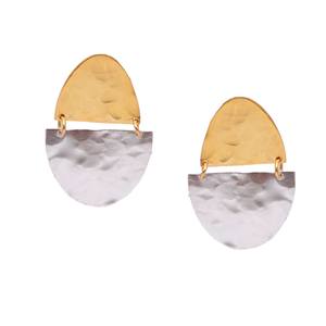 Pendientes Punk de Alta Calidad Chapados en Oro de 18K, Metal de Latón Liso, Diseño de Gota, Novedad para Mujeres y Niñas - Regalo Perfecto para Fiestas, Personalizables - Product Image 2