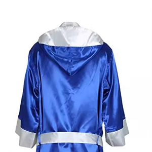 Batas de Boxeo de Satén de Seda Hechas a Medida, Batas de Boxeo Personalizadas, Batas de Boxeo de Tela Personalizada de Alta Calidad con Capucha, Unisex - Product Image 5