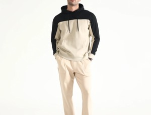 OEM venta al por mayor pulóver con capucha con bolsillo de canguro doble color ajuste regular algodón/poliéster ropa de hombre manga larga comodidad - Product Image 5