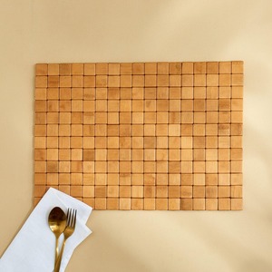 Mantel individual a cuadros de bambú natural Productos ecológicos Hecho en Vietnam Decoración de mesa al por mayor - Product Image 5