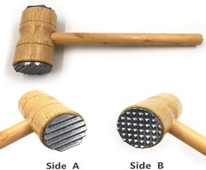 Double Sided Wooden <b>Meat</b> Tenderizer Mallet Light Kitchen Aluminum <b>Meat</b> Hammer <b>Tool</b> for Easy Use with Chicken Steak Pork & Veal - Product Image 6